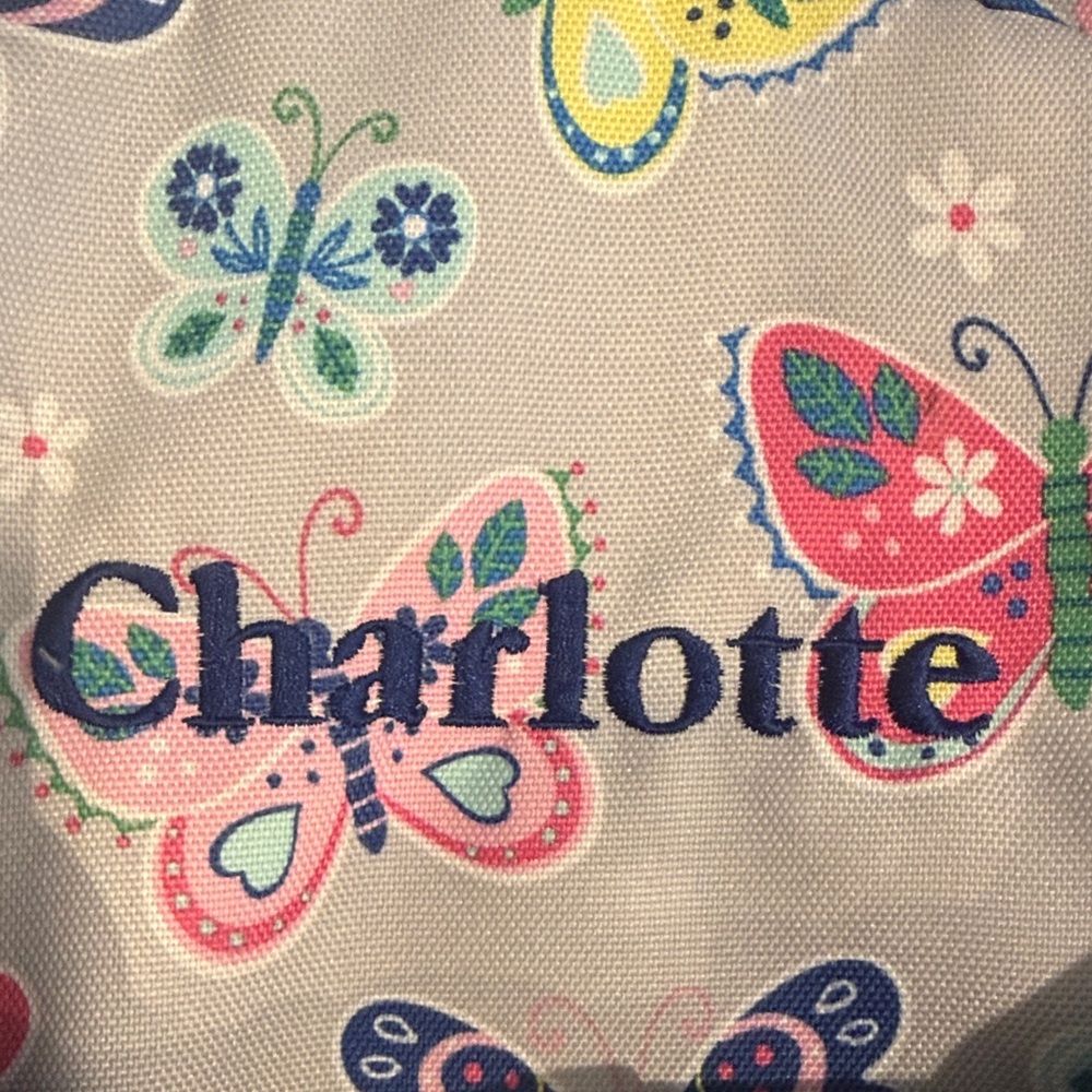 Pottery Barn Kids Butterfly Backpack - Multicolor and Navy - Picture 4 of 4